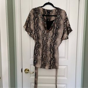 Alfani Snakeskin Print Dolman Top – Size 4
